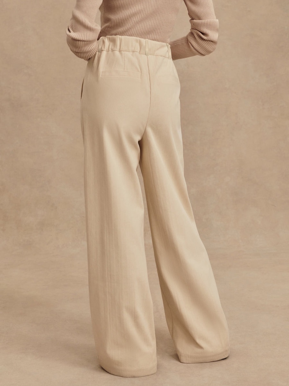Varley Cream Birch Rocio Needlecord Wide Leg Pants - Medium - Picture 5 of 10